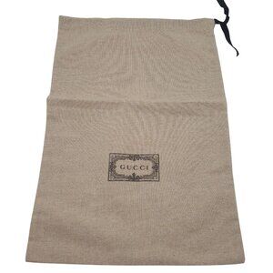 Gucci Tan Linen Drawstring Dust Bag 11.5"x17" For Shoes & Accessories Storage